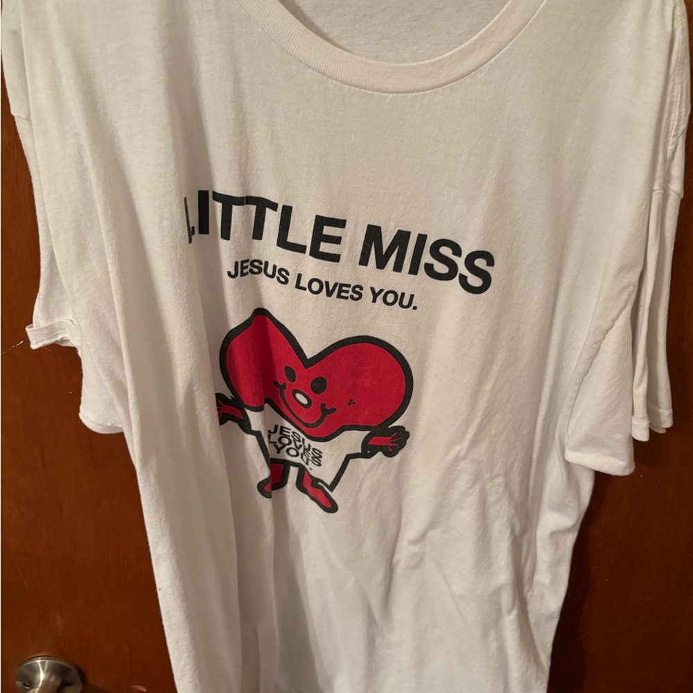 White Little Miss Jesus T-Shirt